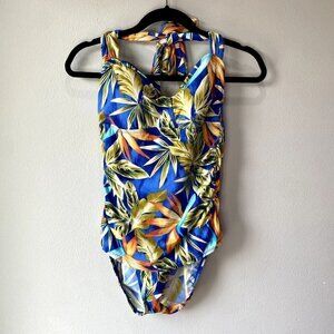 Jantzen Halter One Piece Swimsuit Tropical 12